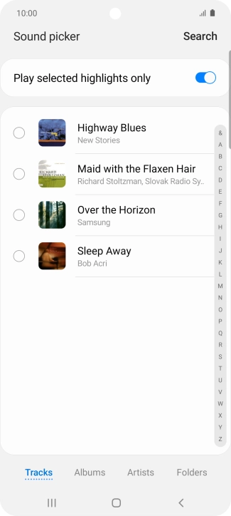 Press the required ring tones to hear them.