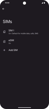 Press the required eSIM.