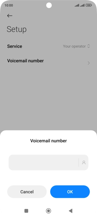 Key in +447836121121 and press OK.