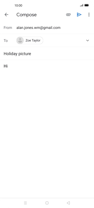 Write the required text and press the send icon.