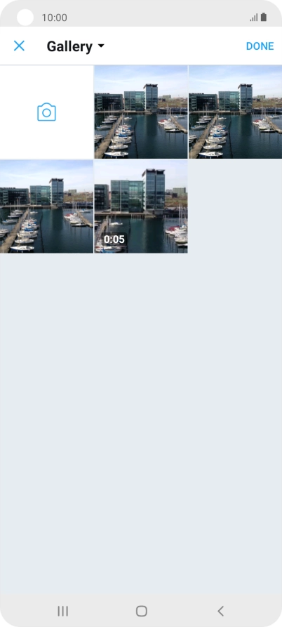Press the required picture or video clip.