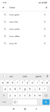 Key in the name or subject of the required app and press the search icon.