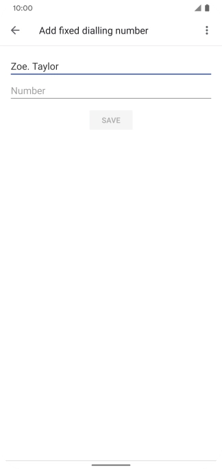 Press Number and key in the required phone number.