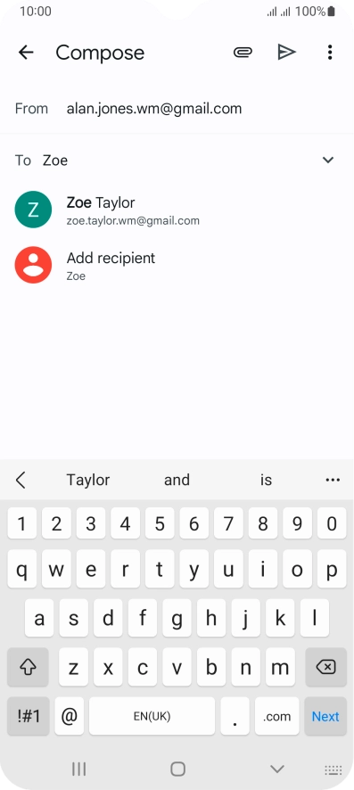 Press the required contact.