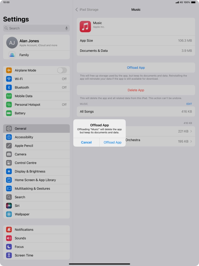 Press Offload App.