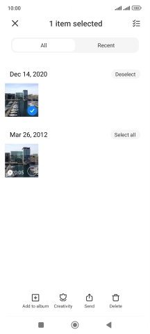 Press the select all icon.