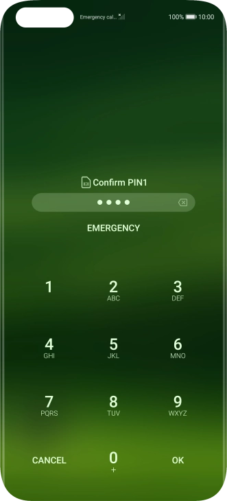 Key in the new PIN again and press OK.