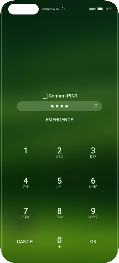 Key in the new PIN again and press OK.