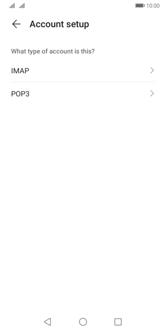 Press IMAP.