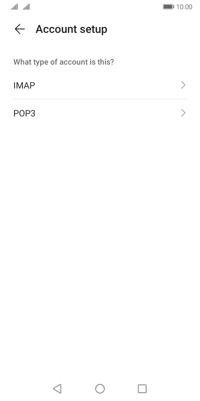Press IMAP.