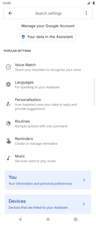 Press Voice Match.
