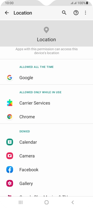 Press the required app.