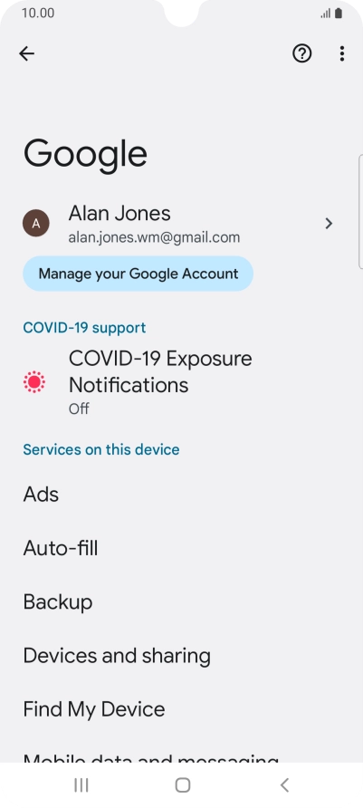 Press Find My Device.