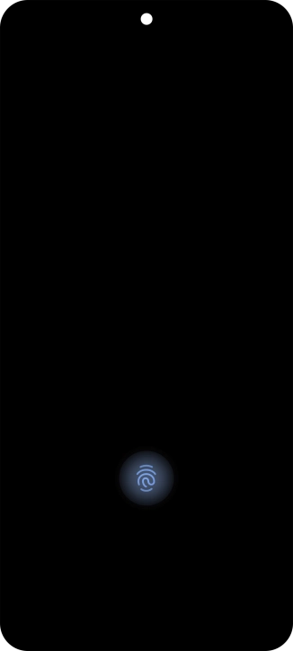 Place your finger on the fingerprint sensor to unlock your phone.