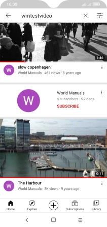 Press the required video clip.