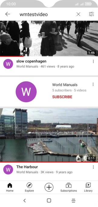 Press the required video clip.