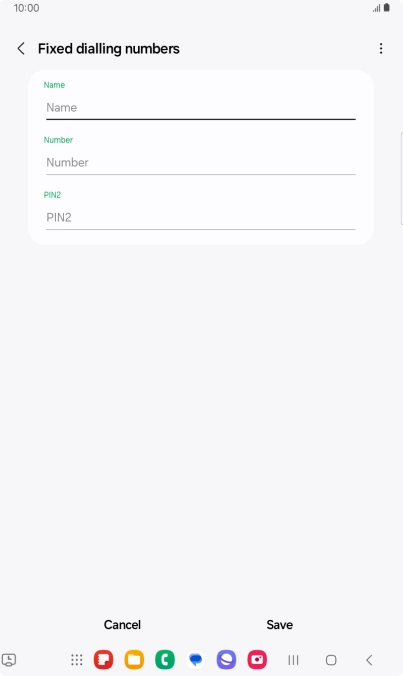 Press Name and key in the required name.