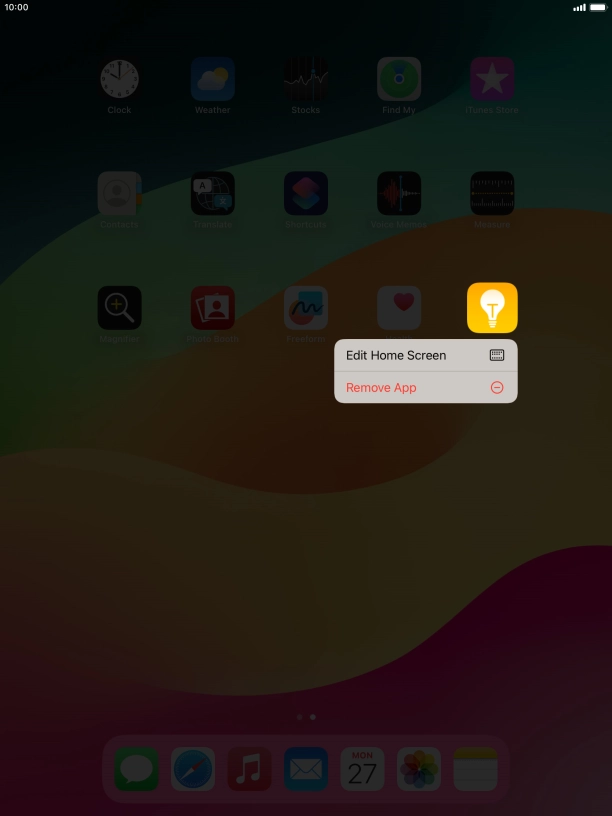 Press Remove App.