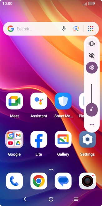 Press the silent mode icon to turn on the function.