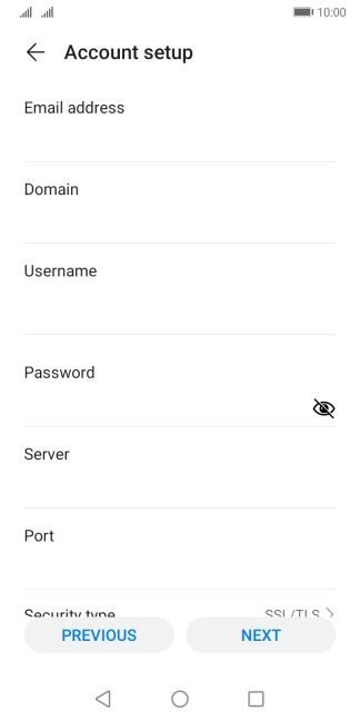Press Domain and key in the domain.
