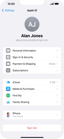Press iCloud.