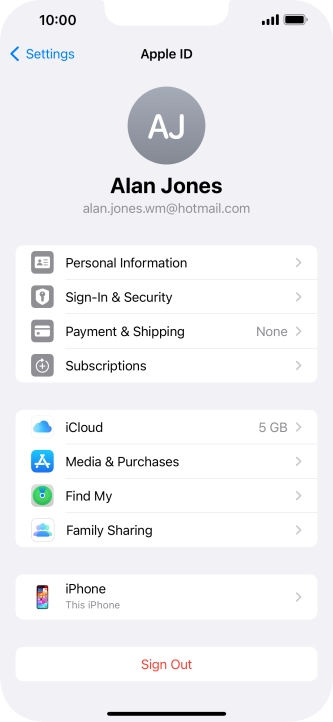 Press iCloud.