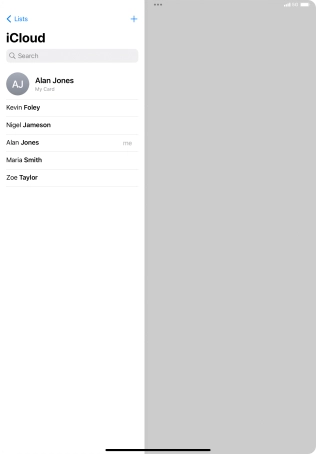 Press the new contact icon.