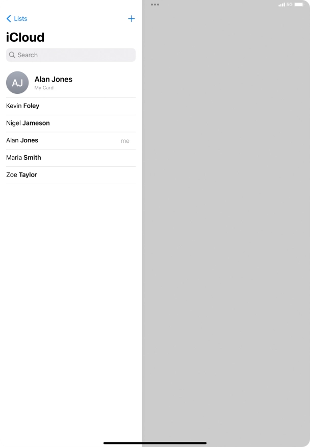 Press the new contact icon.