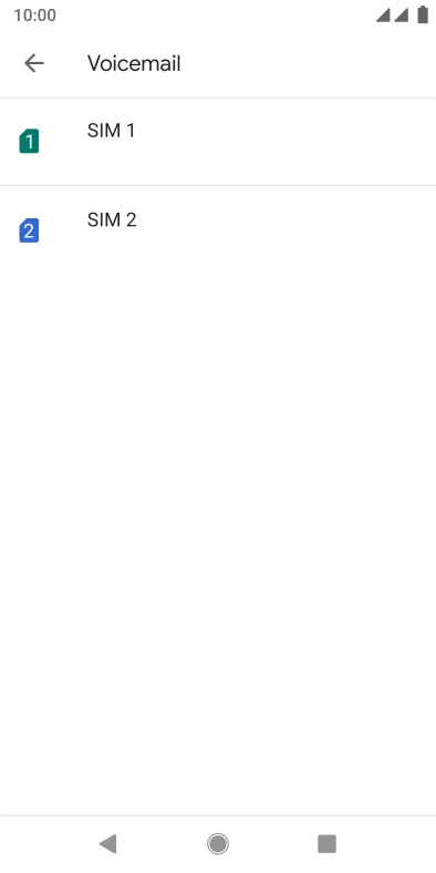 Press the required SIM.