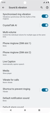 Press Default notification sound.