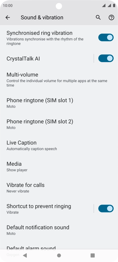 Press Default notification sound.