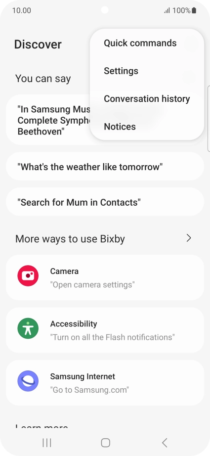 Press Settings.