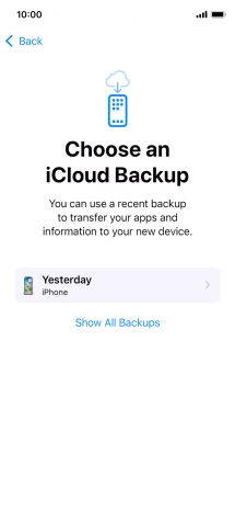 Press the required backup and your phone restores the content of the selected backup. Subsequently, follow the instructions on the screen to set up your phone and prepare it for use.