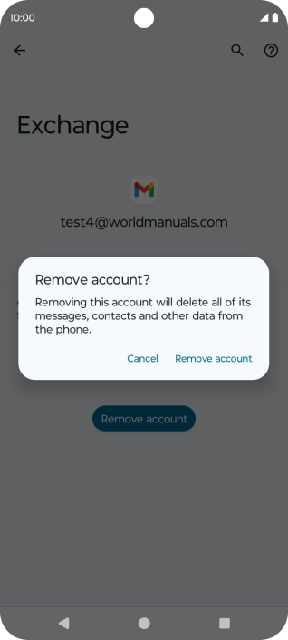 Press Remove account.