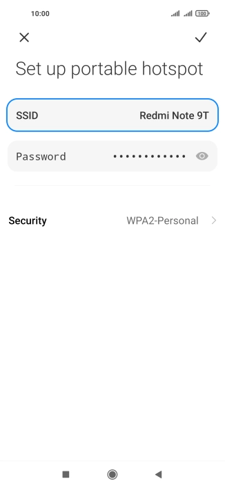 Press Password and key in the required password.