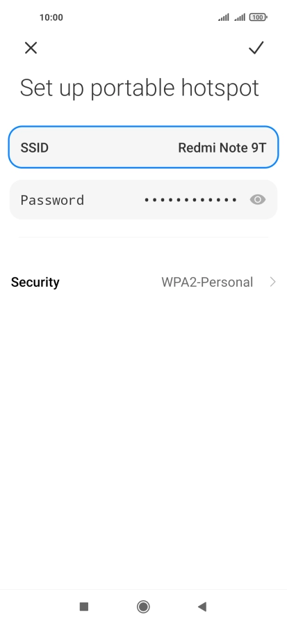 Press Password and key in the required password.