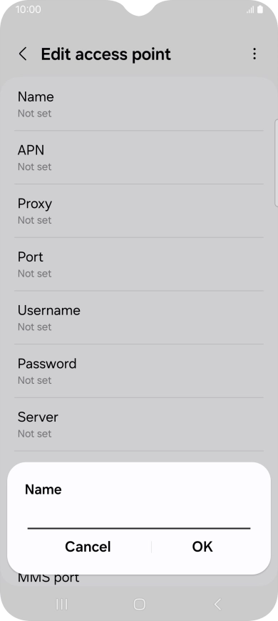 Key in Vodafone MMS and press OK.