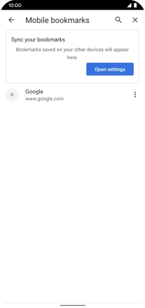 Press the required bookmark.