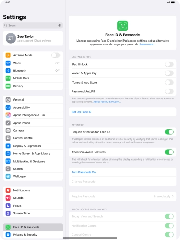 Press Set Up Face ID.
