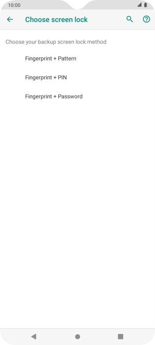 Press the required phone lock code and follow the instructions on the screen to create an additional phone lock code.
