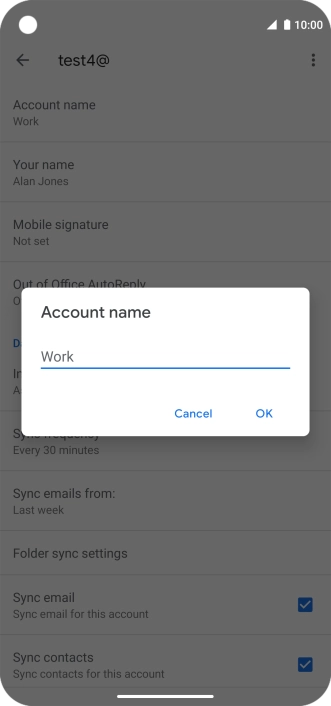 Key in the required account name and press OK.