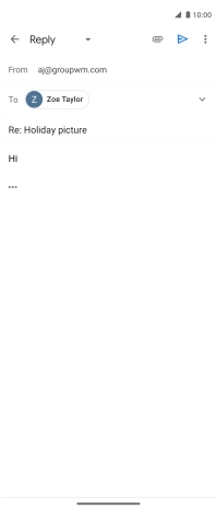 Write the required text and press the send icon.