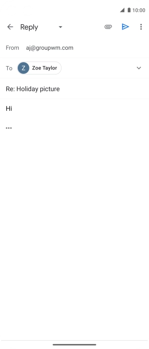 Write the required text and press the send icon.