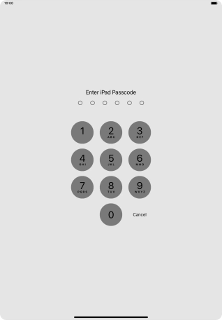 Use the lock code you created.