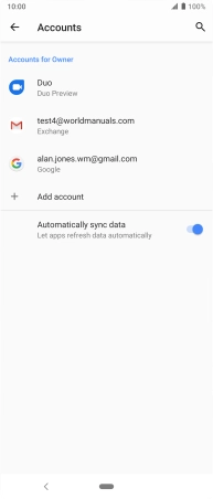 Press the required email account.