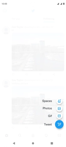 Press the new tweet icon.