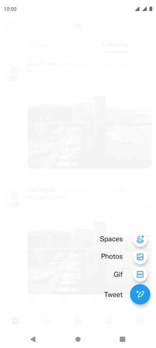 Press the new tweet icon.