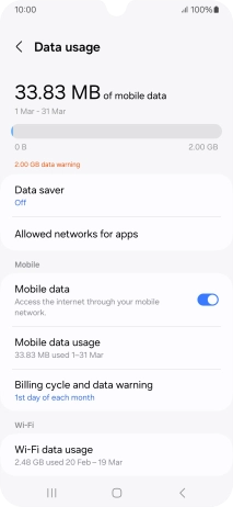 Press Data saver.