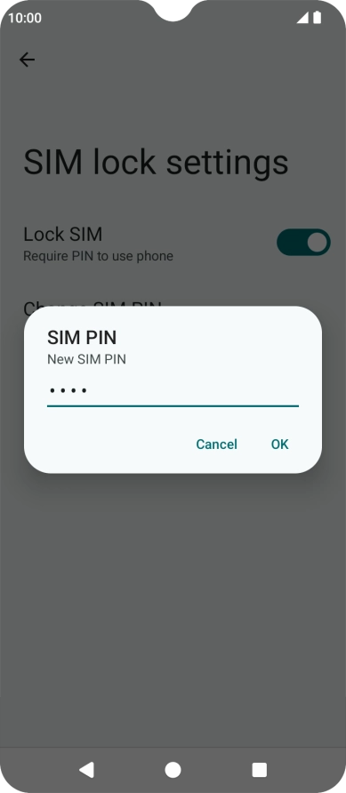 Key in a new four-digit PIN and press OK.