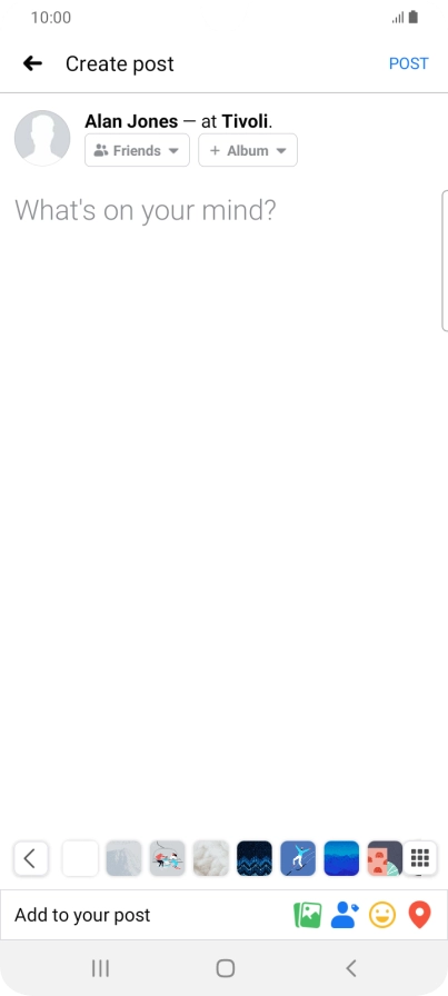 Press the text input field.